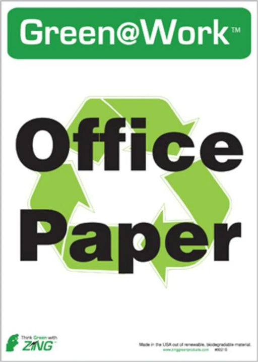 ZING OFFICE PAPER RECYCLE ECO LABEL 7X5, 5 pk