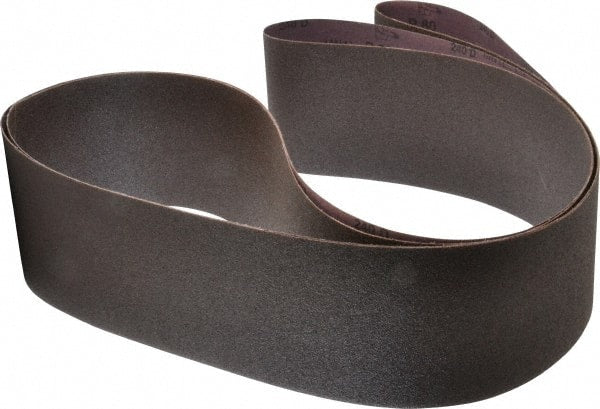 Abrasive Belt: 4" Wide, 132" Long, 80 Grit, Aluminum Oxide