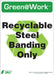 ZING STL BANDING RECYCLE ECO LABEL 7X5, 5 pk