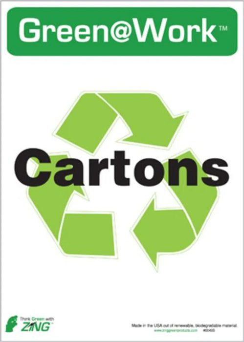 ZING CARTONS RECYCLE ECO LABEL 7X5, 5 pk