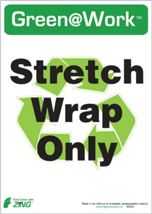 ZING STRETCH WRAP RECYCLE ECO LABEL 7X5, 5 pk