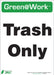 ZING TRASH ONLY RECYCLE ECO LABEL 7X5, 5 pk