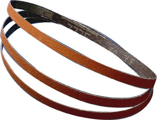 Abrasive Belt: 1/2" Wide, 24" Long, 65 Grit, Aluminum Oxide