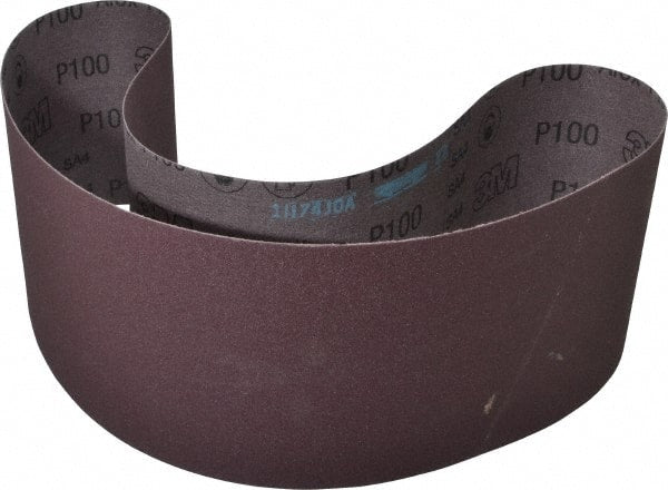 Abrasive Belt: 6" Wide, 48" Long, 100 Grit, Aluminum Oxide