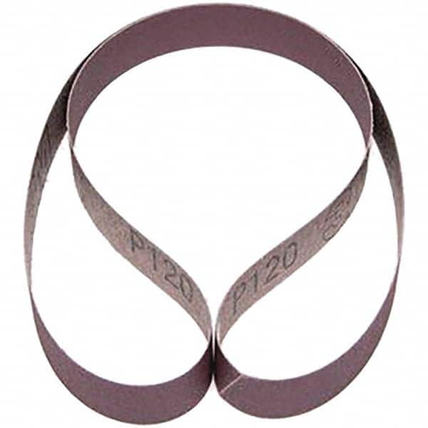 Abrasive Belt: 1" Wide, 42" Long, 120 Grit, Aluminum Oxide