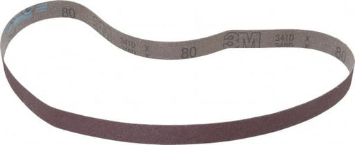 Abrasive Belt: 1" Wide, 42" Long, 80 Grit, Aluminum Oxide