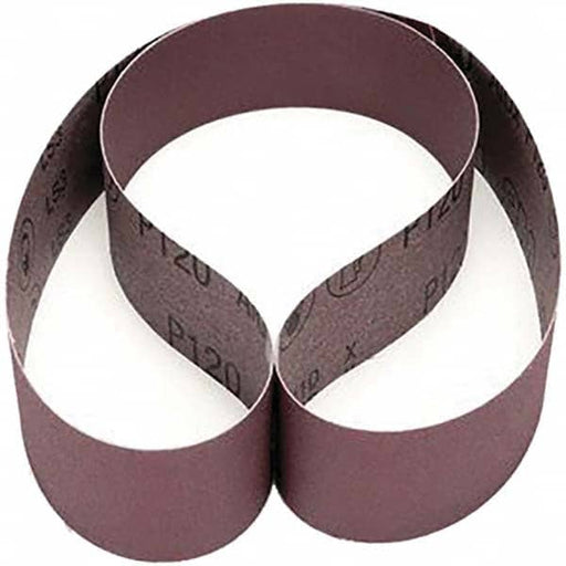 Abrasive Belt: 2" Wide, 48" Long, 120 Grit, Aluminum Oxide