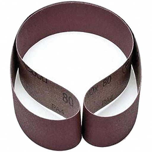 Abrasive Belt: 2" Wide, 48" Long, 80 Grit, Aluminum Oxide