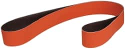 Abrasive Belt: 2" Wide, 72" Long, 80 Grit, Ceramic