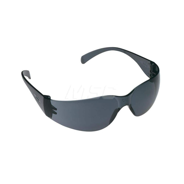 Safety Glass: Anti-Fog & Scratch-Resistant, Polycarbonate, Gray Lenses, Frameless, UV Protection