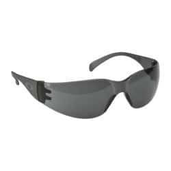 Safety Glass: Anti-Fog & Scratch-Resistant, Polycarbonate, Gray Lenses, Wraparound, UV Protection