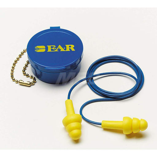 Earplug: 25dB, Foam, Flanged, Push-In Stem, Corded