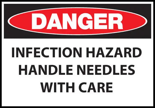 ZING DANGER,Infection Hazard Handle 10x14