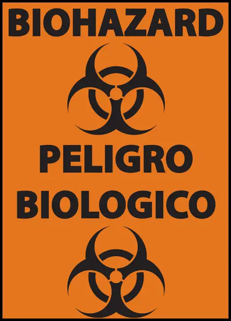 ZING Biohazard Peligro Biologico 14x10