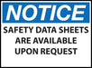 ZING NOTICE Safety Data Sheets,10x14 Plastic