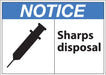 ZING NOTICE Sharps Disposal,10x14 Plastic