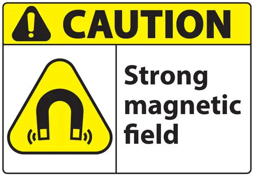 ZING CAUTION Strong Magnetic Field,10x14 Plas