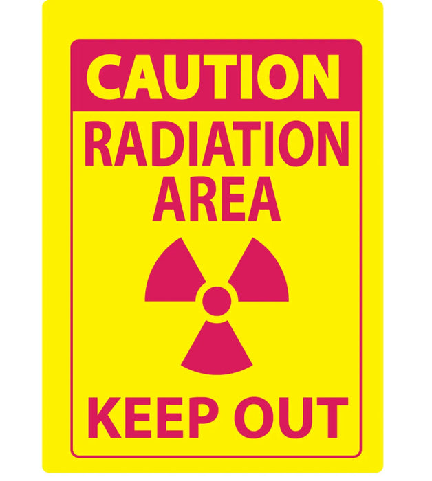 ZING CAUTION Radiation Area Keep Out,10x7