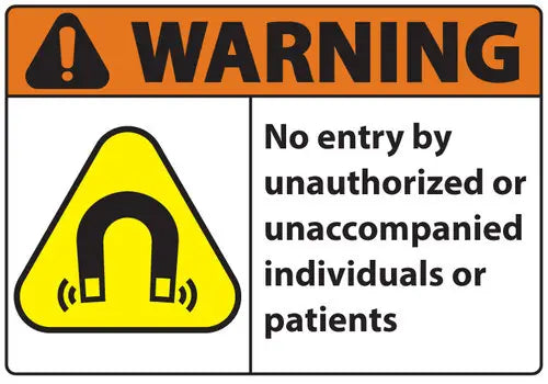 ZING Sign,WARNING No Entry By Unauth 10x14