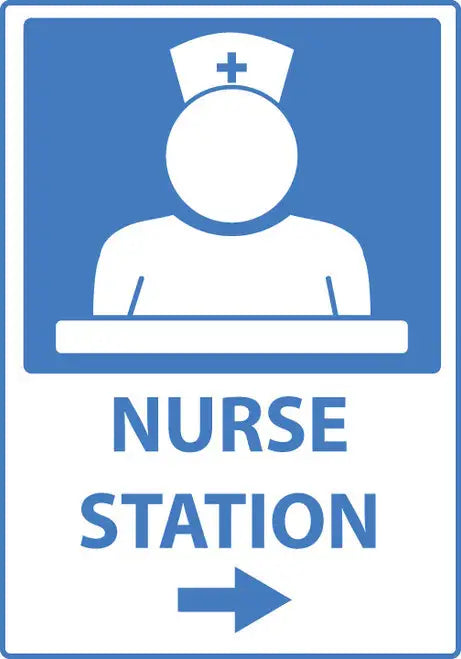 ZING Nurse Station, Right Arrow,14x10 Plastic