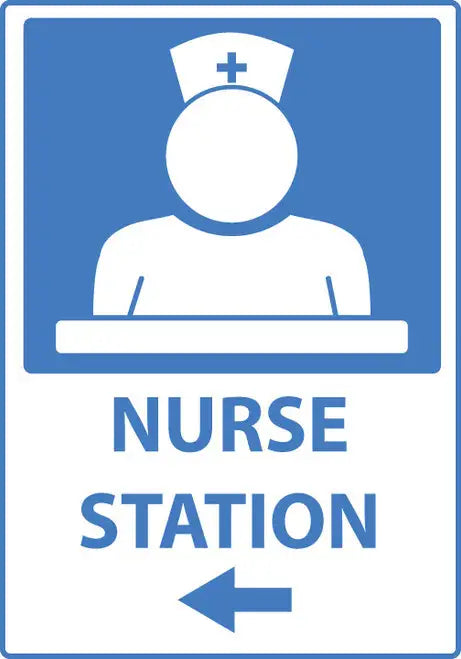 ZING Nurse Station, Left Arrow,14x10 Plastic