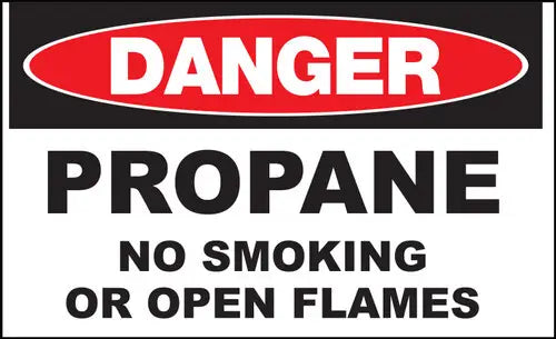 ZING DANGER Propane No Smoking,7x10  ADH