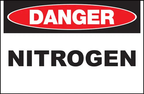 ZING Sign,DANGER Nitrogen,7x10  AL