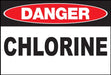 ZING Sign,DANGER Chlorine,7x10  AL