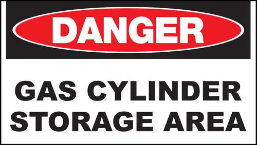 ZING Sign,DANGER Gas Cylinder,10x14  ADH