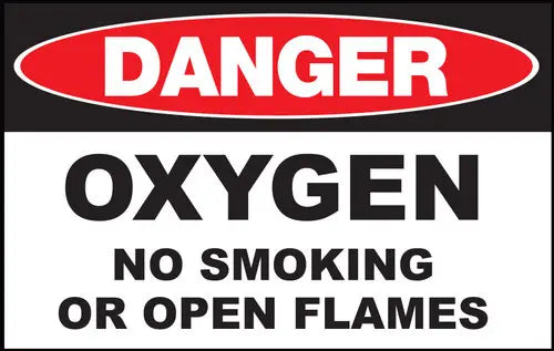 ZING DANGER Oxygen No Smoking,7x10  ADH