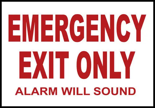 ZING Sign,Emergency Exit Only,7x10 PL