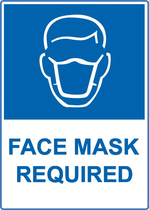 ZING Face Mask Required, 7x10, Plastic