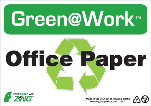 ZING <Recycle Symbol>Office Paper 10'x7'