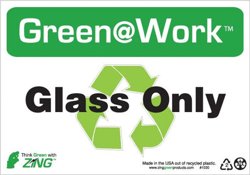 ZING <Recycle Symbol>Glass Only 10'x7'