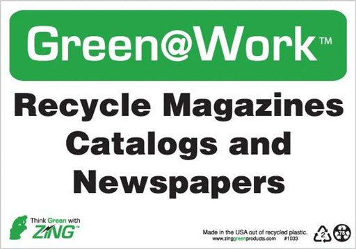 ZING Recycle Magazines, Catal & Newsp 10'x7'