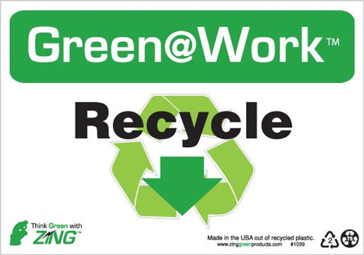 ZING Recycle<Recyc Symb><Down Arrow> 10'x14'