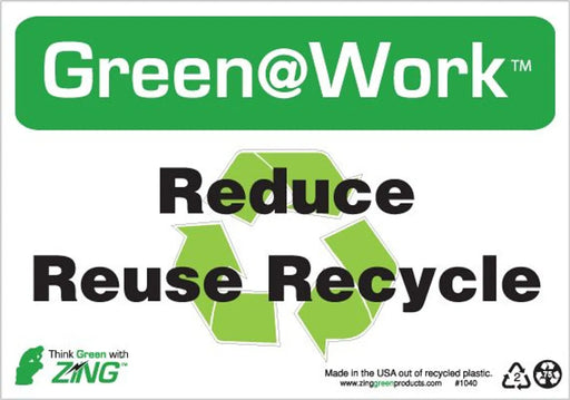 ZING Reduce<Recyc Symb>Reuse Recycle' 10'x7'