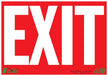 ZING Exit, White on Red, 10x14, Adhesive