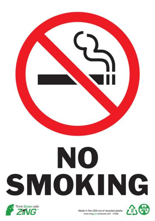 ZING No Smoking, 14x10, Adhesive