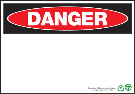 ZING Danger, Blank, 7x10, Aluminum