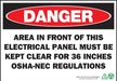 ZING Danger Electrical Panel, 7x10, Aluminum