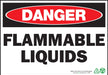 ZING Danger Flammable Liquids, 7x10, SA