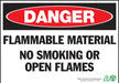 ZING Danger Flammable Material, 7x10, Alum