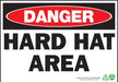 ZING Danger Hard Hat Area, 7x10, Plastic