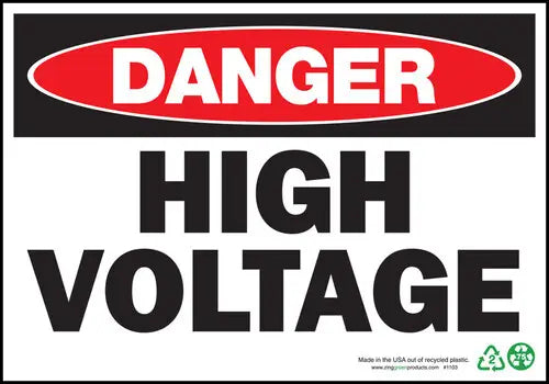 ZING Danger High Voltage, 10x14, Adhesive