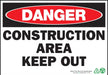 ZING Danger Construction Area Keep 10x14, SA