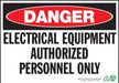 ZING Danger Electrical Equipment, 7x10, Alum