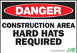 ZING Danger Construction Area Hard Hats 7x10