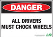 ZING Danger Chock Wheels, 10x14, Adhesive