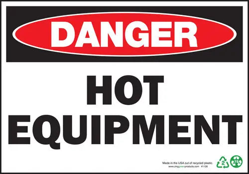 ZING Danger Hot Equipment,10x14, Plastic